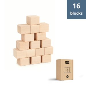 Just Blocks-Wooden Stacking Blocks 幾何堆疊積木入門組 (16 pcs)