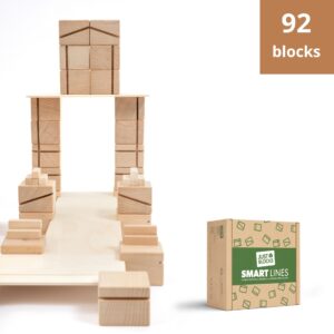 Just Blocks-Smart Lines 聰明線條幾何溝槽積木中型組 (92 pcs)