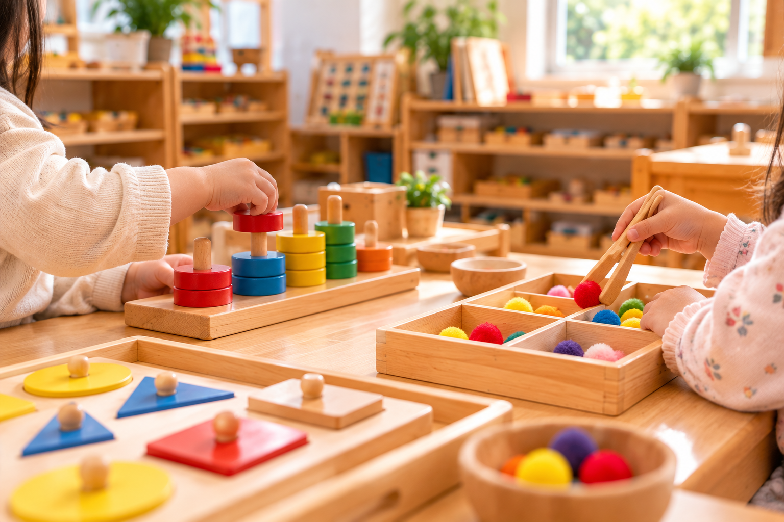 幼兒才藝課中的蒙特梭利教具操作活動